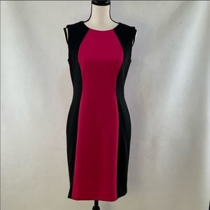 Tahari body con color blocked dress